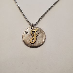 Jewel Kade Vintage Coin Necklace with letter "J" - New in box